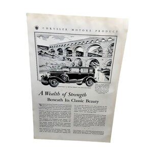 1929 Chrysler 75 Royal Sedan Original Print Ad 20s